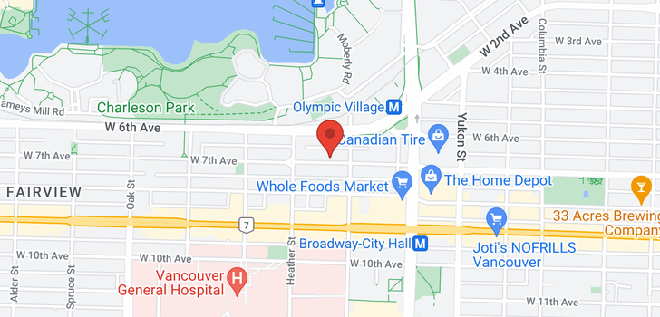 map of 209 643 W 7TH AVENUE